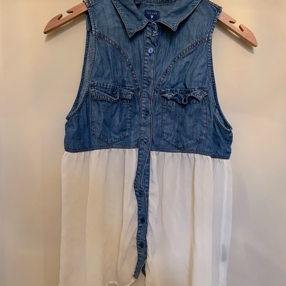 Guess Denim Sleeveless Top